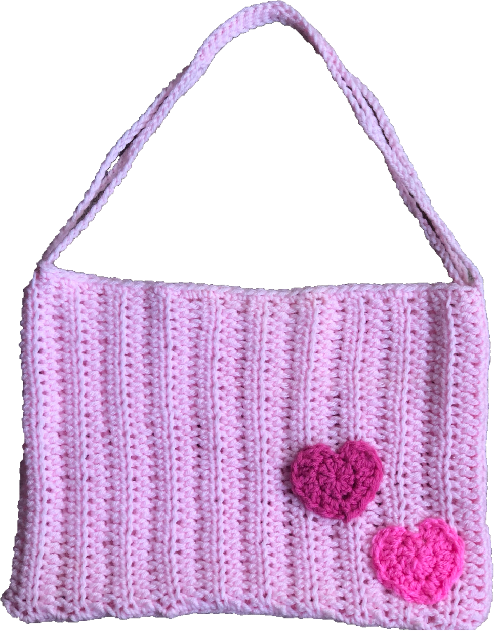 Pink Double Heart Purse